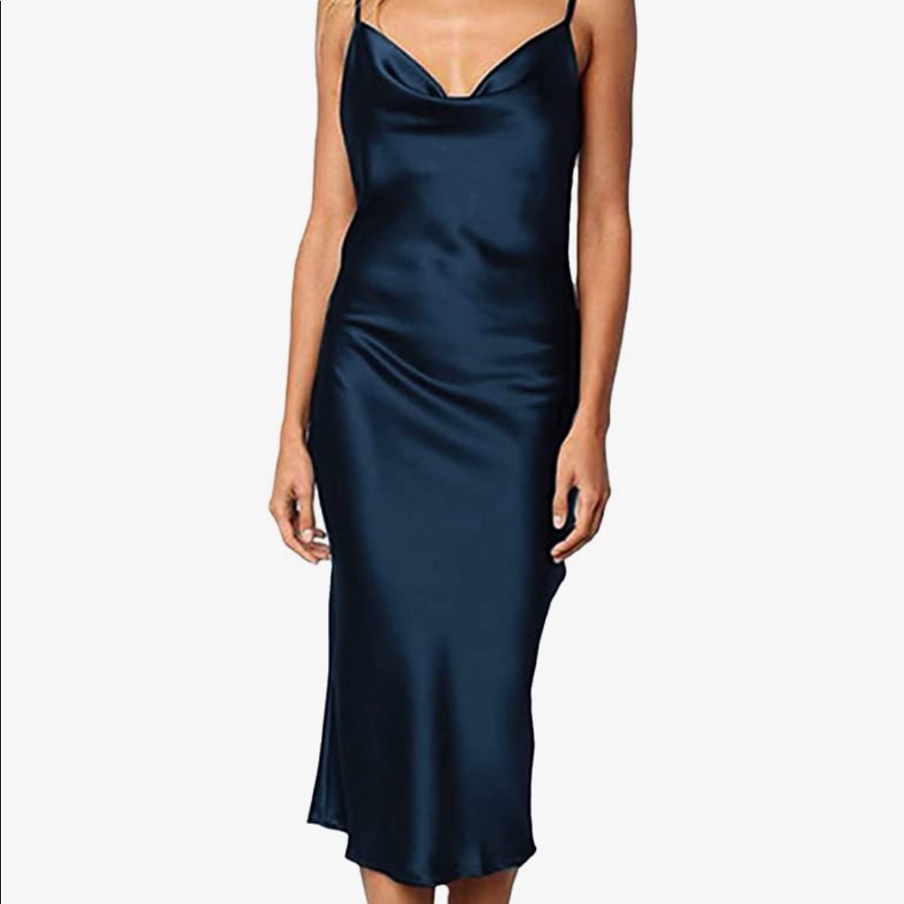 Navy Slip Dress NWOT